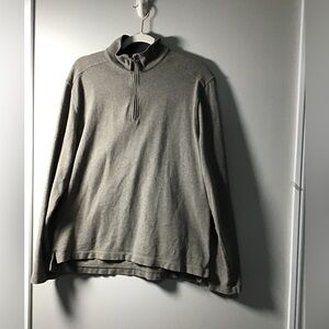 J.Crew Men Gray Quarter-Zip Pullover Sweater